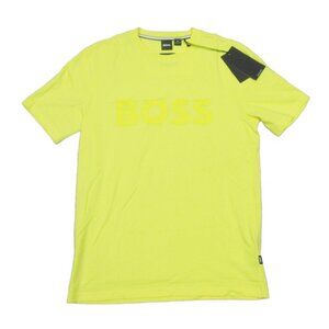 Hugo Boss  BOSS Tiburt 272 Logo T‑Shirt in Neon Yellow Size Large